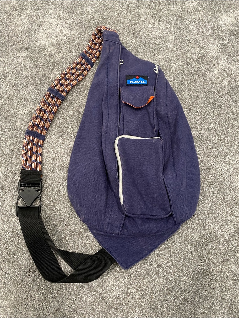 Kavu Rope Sling Compact Lightweight Crossbody Bag One Size Blue Orange